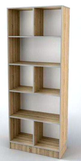 Шафа книжкова відкрита, ЛДСП, 1400х500х1900мм (БІГУН 11355Б)